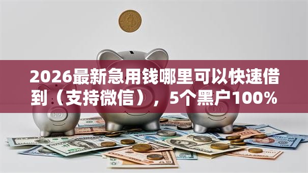 2026最新急用钱哪里可以快速借到（支持微信），5个黑户100%下款口子无私分享