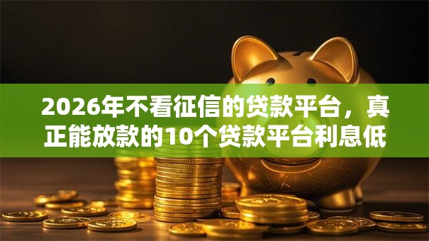 2026年不看征信的贷款平台,真正能放款的10个贷款平台利息低推荐 2026年不看征信的贷款平台,真正能放款的10个贷款平台利息低推荐