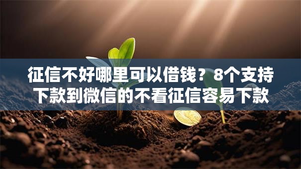 征信不好哪里可以借钱?8个支持下款到微信的不看征信容易下款的口子 征信不好哪里可以借钱?8个支持下款到微信的不看征信容易下款的口子
