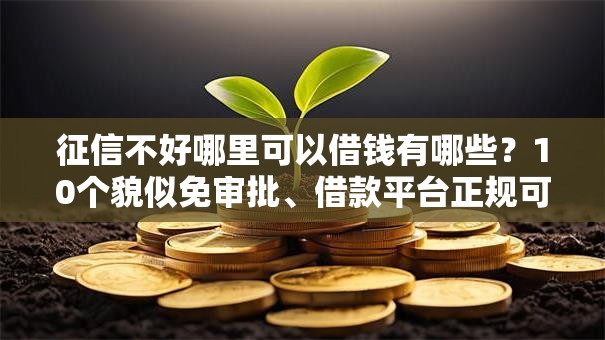 征信不好哪里可以借钱有哪些?10个貌似免审批、借款平台正规可靠安全利息低合集 征信不好哪里可以借钱有哪些?10个貌似免审批、借款平台正规可靠安全利息低合集