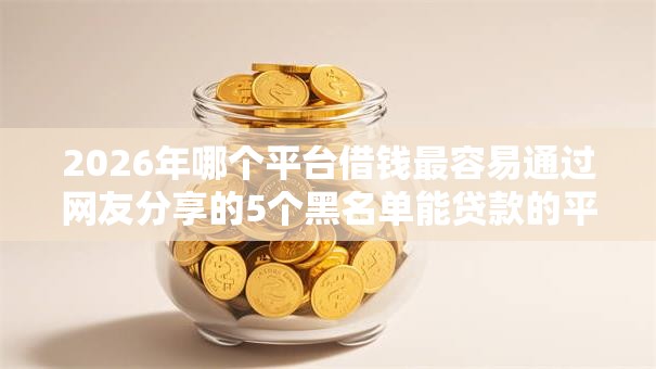 2026年哪个平台借钱最容易通过网友分享的5个黑名单能贷款的平台我觉得不错！