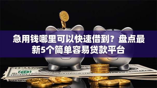 急用钱哪里可以快速借到?盘点最新5个简单容易贷款平台 急用钱哪里可以快速借到?盘点最新5个简单容易贷款平台