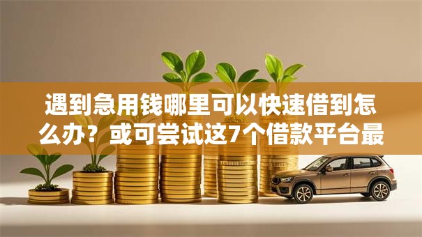 遇到急用钱哪里可以快速借到怎么办？或可尝试这7个借款平台最好借钱