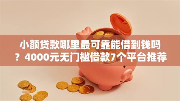 小额贷款哪里最可靠能借到钱吗？4000元无门槛借款7个平台推荐