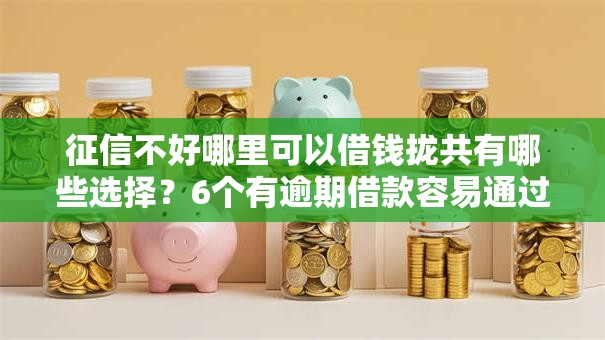 征信不好哪里可以借钱拢共有哪些选择？6个有逾期借款容易通过的平台详解