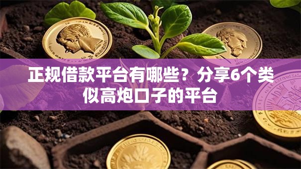 正规借款平台有哪些?分享6个类似高炮口子的平台 正规借款平台有哪些?分享6个类似高炮口子的平台