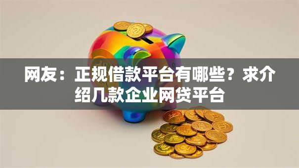网友：正规借款平台有哪些？求介绍几款企业网贷平台