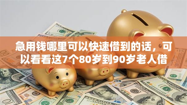 急用钱哪里可以快速借到的话,可以看看这7个80岁到90岁老人借款平台推荐 急用钱哪里可以快速借到的话,可以看看这7个80岁到90岁老人借款平台推荐