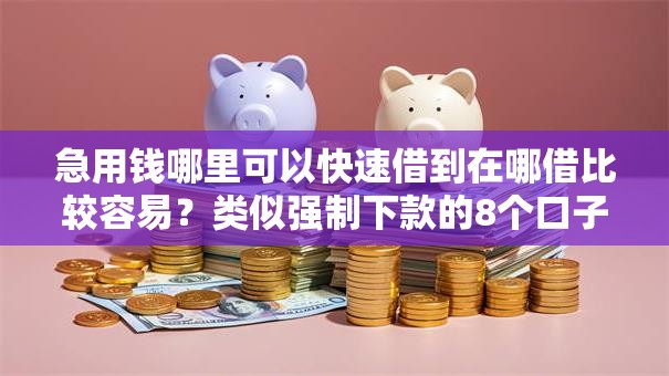 急用钱哪里可以快速借到在哪借比较容易？类似强制下款的8个口子参考