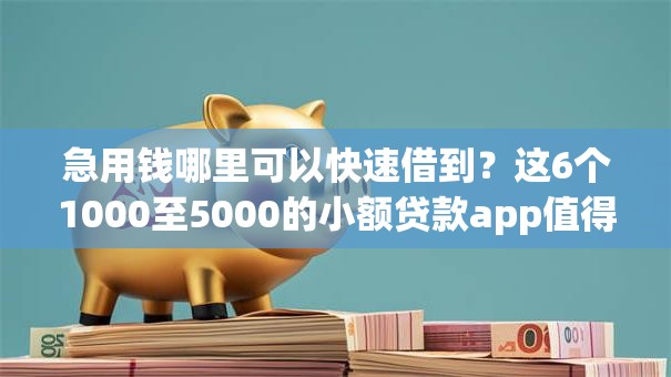 急用钱哪里可以快速借到？这6个1000至5000的小额贷款app值得一试