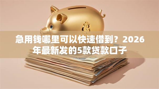 急用钱哪里可以快速借到？2026年最新发的5款贷款口子