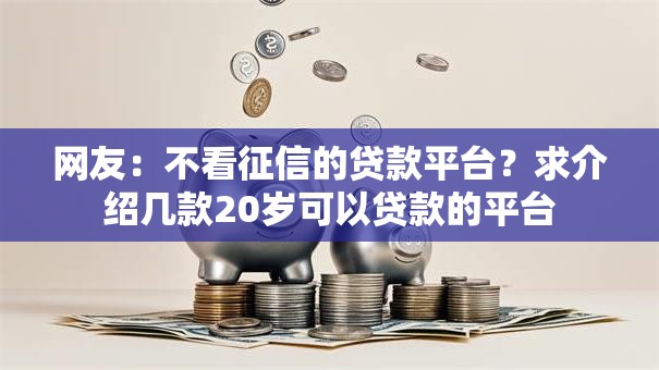 网友：不看征信的贷款平台？求介绍几款20岁可以贷款的平台