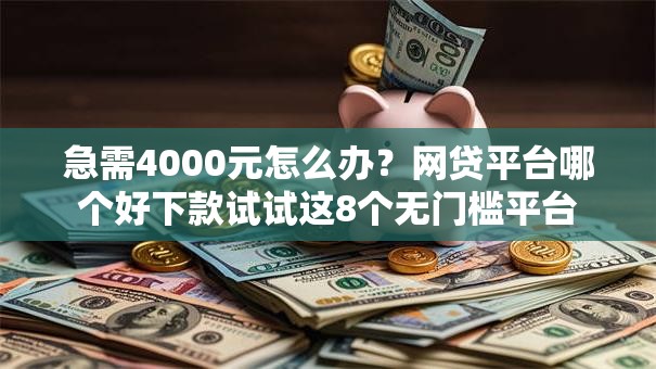 急需4000元怎么办？网贷平台哪个好下款试试这8个无门槛平台