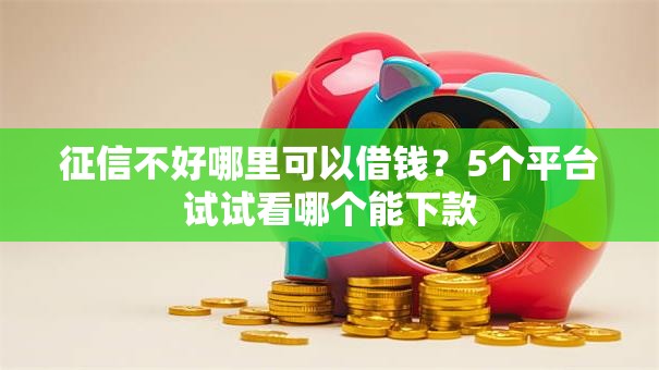 征信不好哪里可以借钱？5个平台试试看哪个能下款