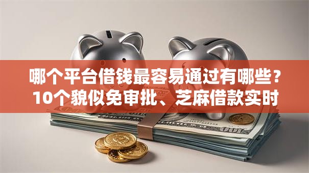 哪个平台借钱最容易通过有哪些？10个貌似免审批、芝麻借款实时到账速借软件合集