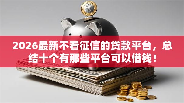 2026最新不看征信的贷款平台，总结十个有那些平台可以借钱！