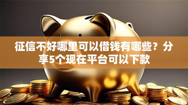 征信不好哪里可以借钱有哪些？分享5个现在平台可以下款