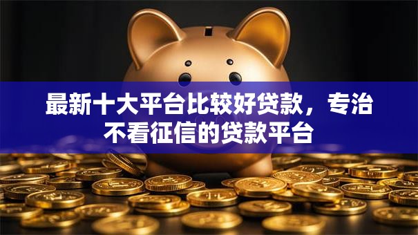 最新十大平台比较好贷款，专治不看征信的贷款平台