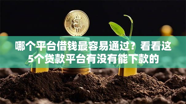 哪个平台借钱最容易通过？看看这5个贷款平台有没有能下款的