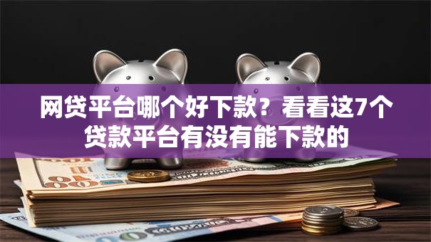 网贷平台哪个好下款？看看这7个贷款平台有没有能下款的