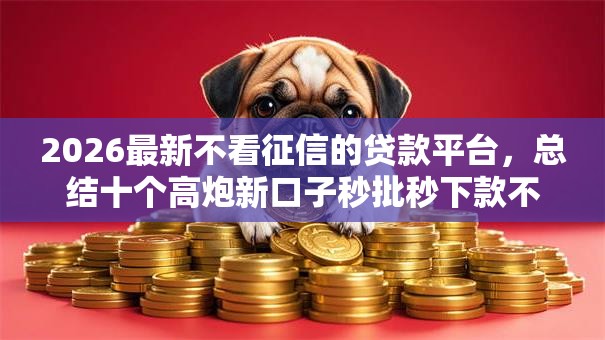 2026最新不看征信的贷款平台，总结十个高炮新口子秒批秒下款不上征信不用还的！