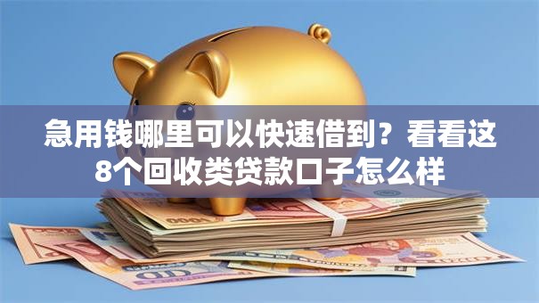 急用钱哪里可以快速借到?看看这8个回收类贷款口子怎么样 急用钱哪里可以快速借到?看看这8个回收类贷款口子怎么样