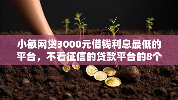 小额网贷3000元借钱利息最低的平台，不看征信的贷款平台的8个平台介绍