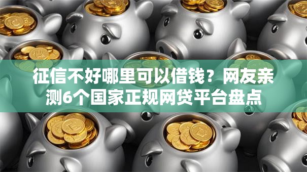 征信不好哪里可以借钱？网友亲测6个国家正规网贷平台盘点