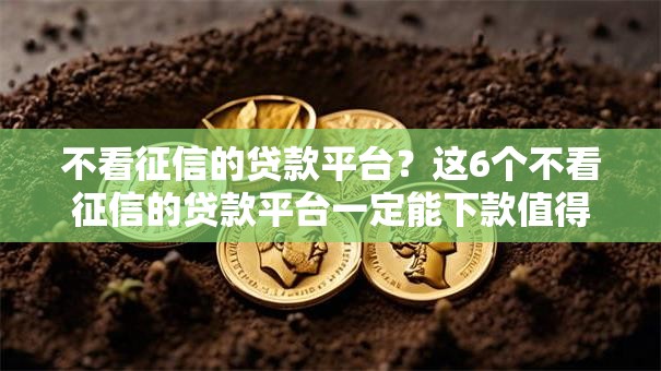 不看征信的贷款平台?这6个不看征信的贷款平台一定能下款值得一试 不看征信的贷款平台?这6个不看征信的贷款平台一定能下款值得一试