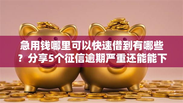 急用钱哪里可以快速借到有哪些？分享5个征信逾期严重还能能下款平台