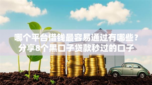 哪个平台借钱最容易通过有哪些？分享8个黑口子贷款秒过的口子