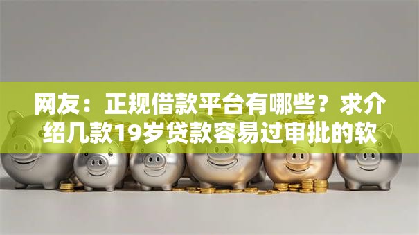 网友：正规借款平台有哪些？求介绍几款19岁贷款容易过审批的软件