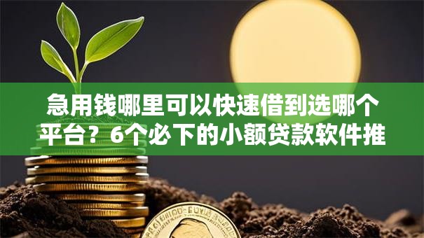 急用钱哪里可以快速借到选哪个平台？6个必下的小额贷款软件推荐