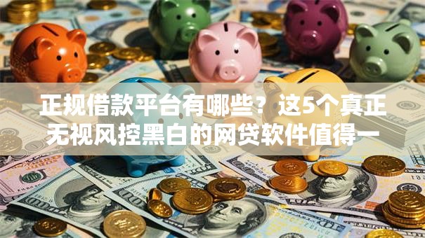 正规借款平台有哪些？这5个真正无视风控黑白的网贷软件值得一试