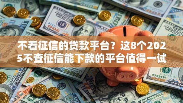 不看征信的贷款平台?这8个2025不查征信能下款的平台值得一试 不看征信的贷款平台?这8个2025不查征信能下款的平台值得一试