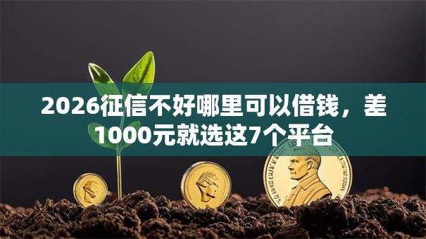 2026征信不好哪里可以借钱,差1000元就选这7个平台 2026征信不好哪里可以借钱,差1000元就选这7个平台