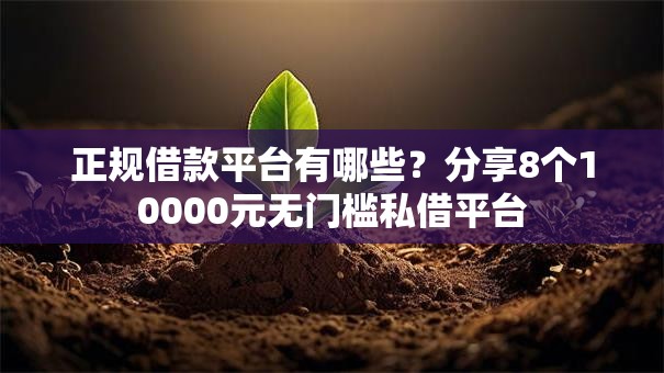 正规借款平台有哪些?分享8个10000元无门槛私借平台 正规借款平台有哪些?分享8个10000元无门槛私借平台
