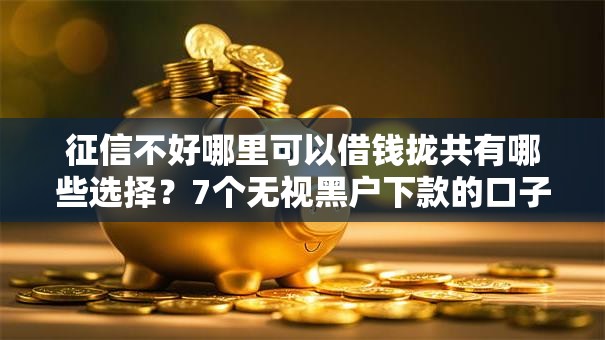 征信不好哪里可以借钱拢共有哪些选择?7个无视黑户下款的口子详解 征信不好哪里可以借钱拢共有哪些选择?7个无视黑户下款的口子详解