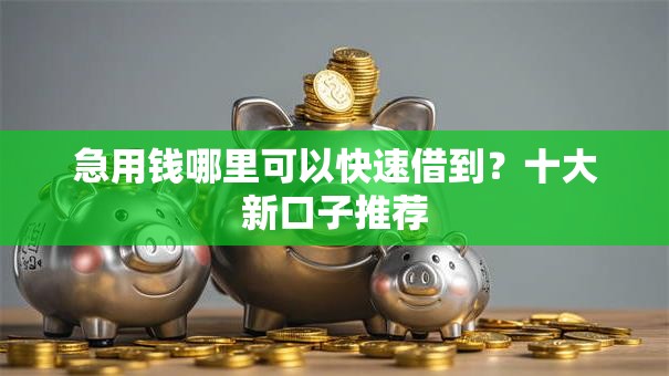 急用钱哪里可以快速借到？十大新口子推荐