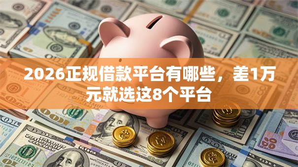 2026正规借款平台有哪些，差1万元就选这8个平台