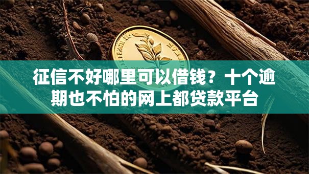 征信不好哪里可以借钱？十个逾期也不怕的网上都贷款平台
