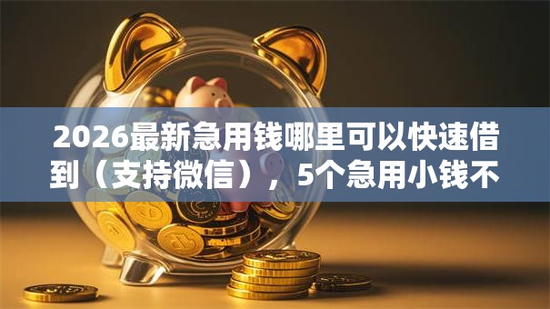2026最新急用钱哪里可以快速借到(支持微信),5个急用小钱不求征信流水轻松贷的平台无私分享 2026最新急用钱哪里可以快速借到(支持微信),5个急用小钱不求征信流水轻松贷的平台无私分享