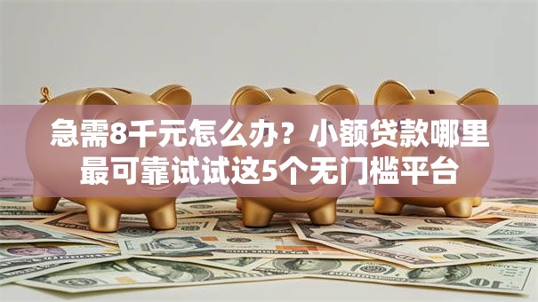 急需8千元怎么办？小额贷款哪里最可靠试试这5个无门槛平台