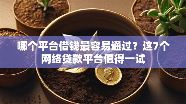 哪个平台借钱最容易通过？这7个网络贷款平台值得一试