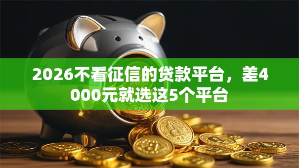 2026不看征信的贷款平台，差4000元就选这5个平台
