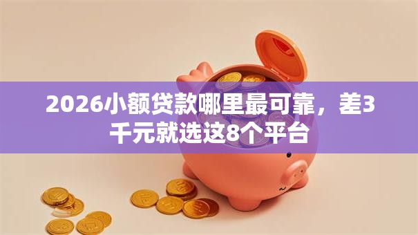 2026小额贷款哪里最可靠，差3千元就选这8个平台