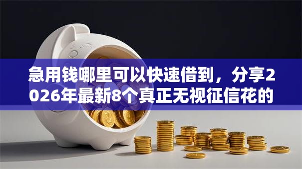 急用钱哪里可以快速借到，分享2026年最新8个真正无视征信花的平台