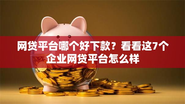 网贷平台哪个好下款？看看这7个企业网贷平台怎么样