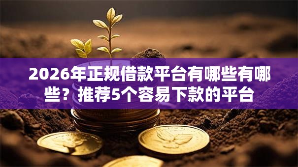 2026年正规借款平台有哪些有哪些？推荐5个容易下款的平台