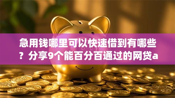 急用钱哪里可以快速借到有哪些？分享9个能百分百通过的网贷app